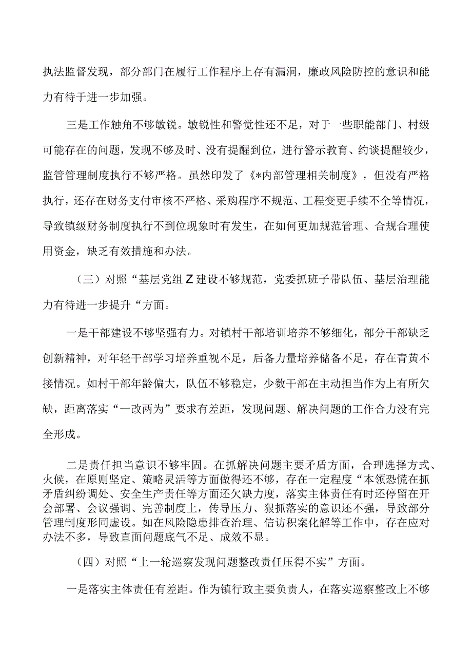 乡镇反馈问题个人检查发言提纲.docx_第3页