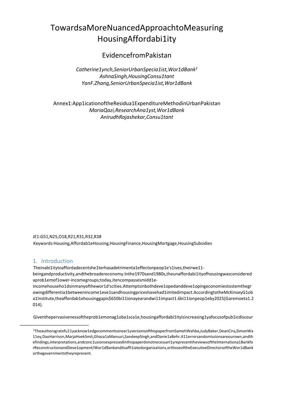 【行业报告】世界银行-寻求一种更加宽松的方法来衡量住房负担能力：来自巴基斯坦的证据（英）-2023..docx_第3页