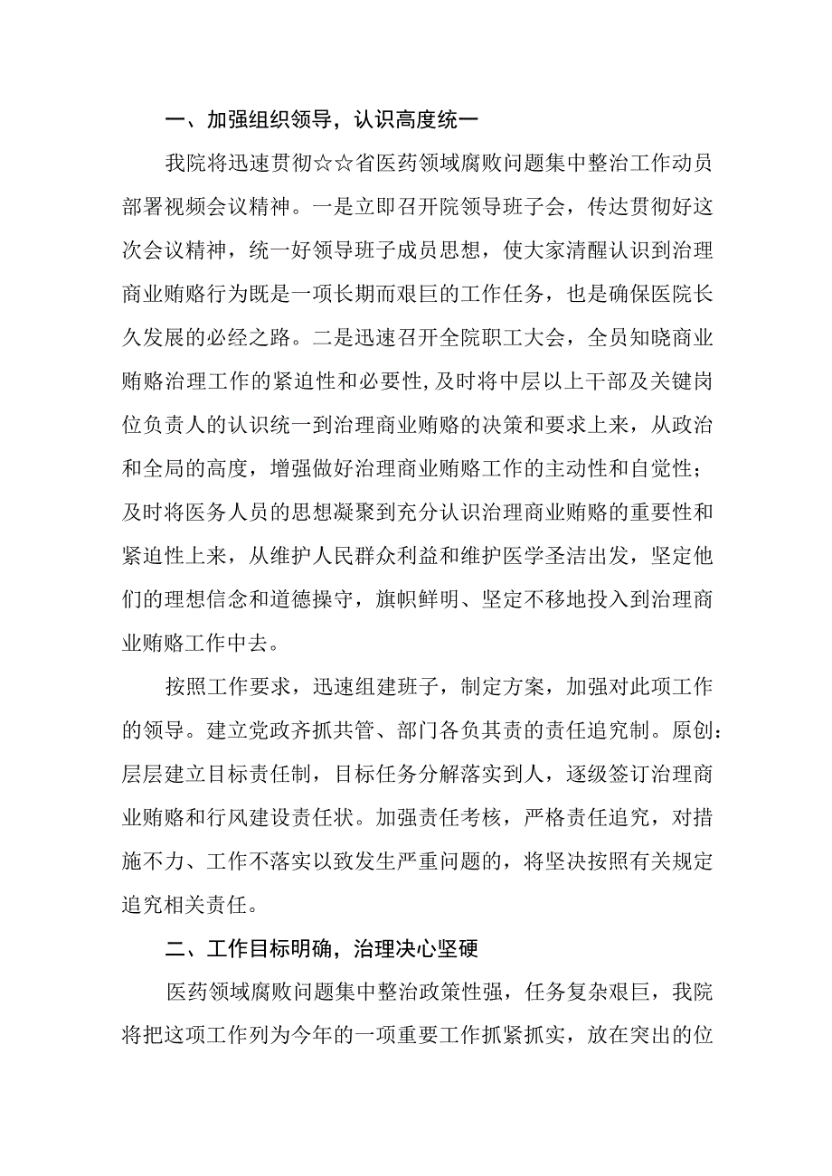 （4篇）2023医院院长在医药领域腐败问题集中整治工作动员会上的讲话稿.docx_第2页