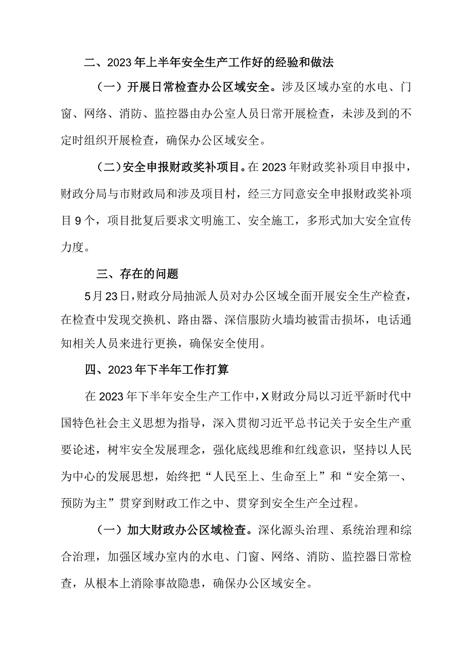 X财政分局上半年安全生产工作总结.docx_第3页