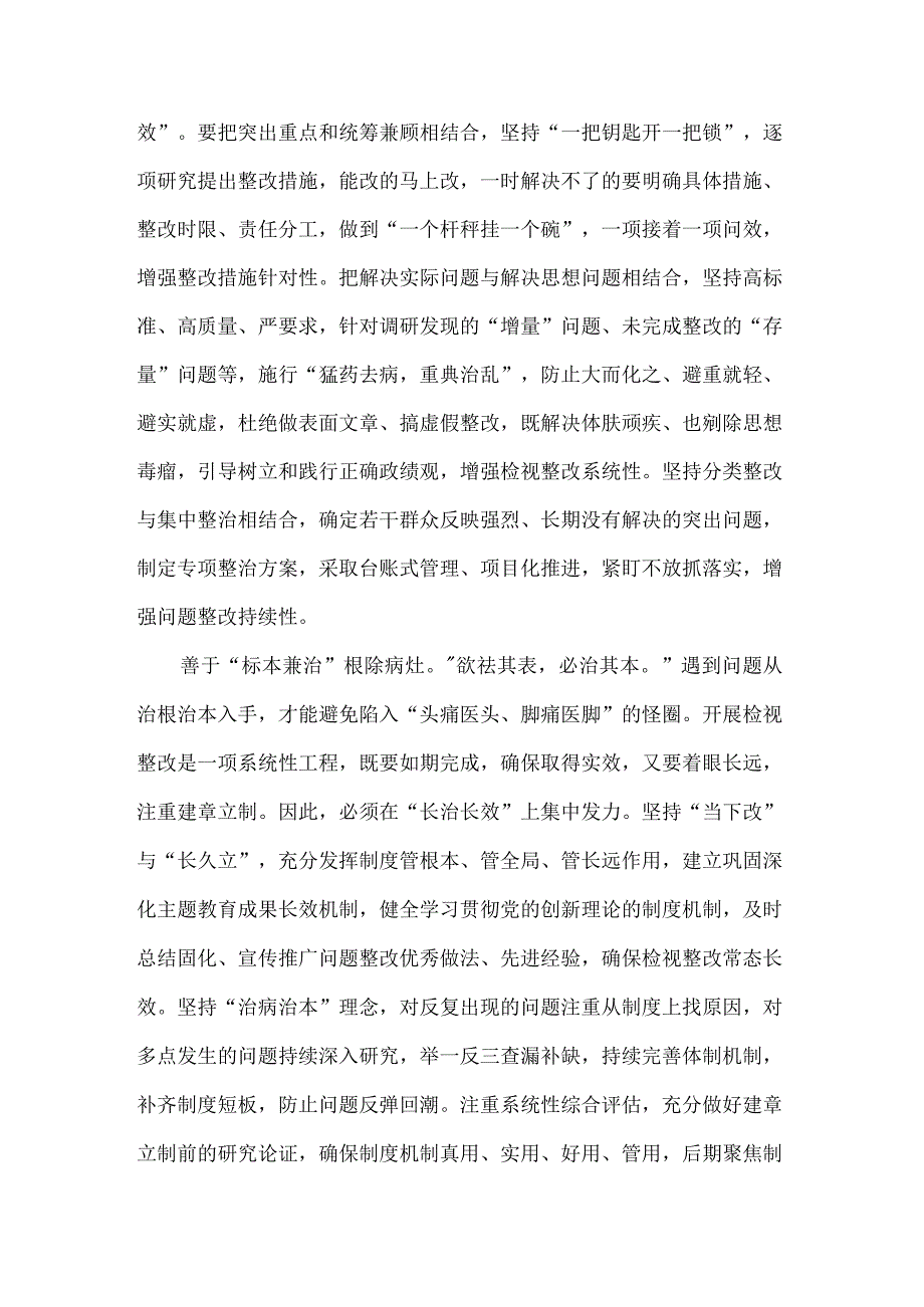 以实际行动推动主题教育检视整改心得体会.docx_第2页