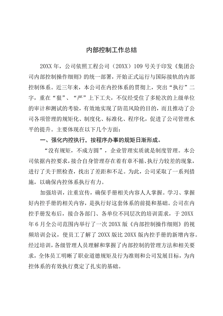 内部控制工作总结.docx_第1页