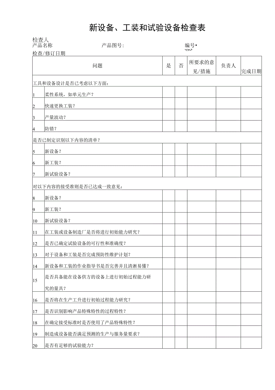 新设备、工装和试验设备检查表.docx_第1页