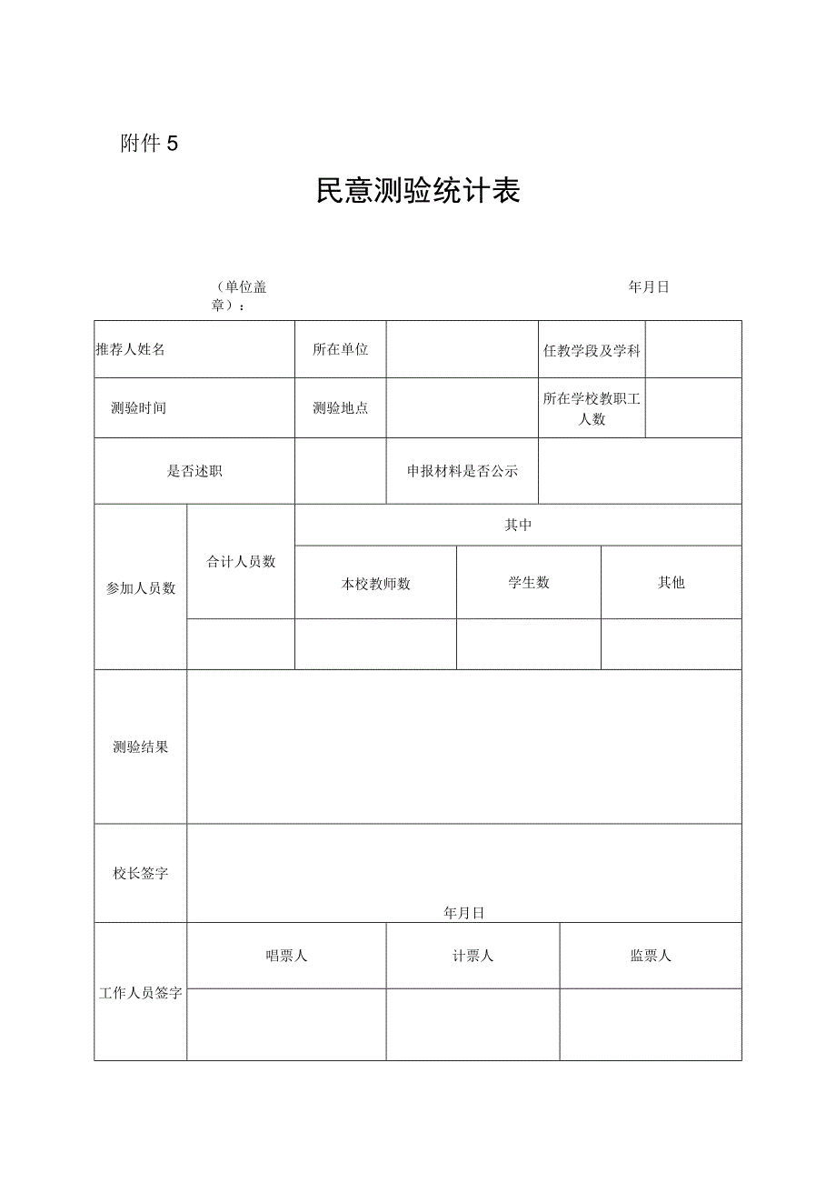 民意测验统计表.docx_第1页