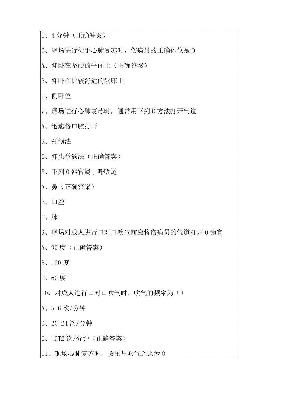 应急救护知识竞赛试题及答案（精选320题）.docx_第2页