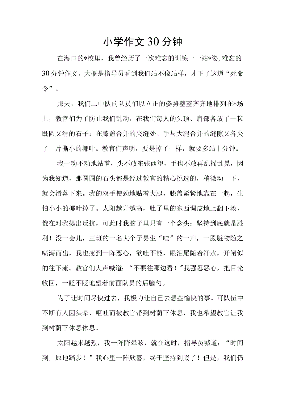 小学作文30分钟.docx_第1页