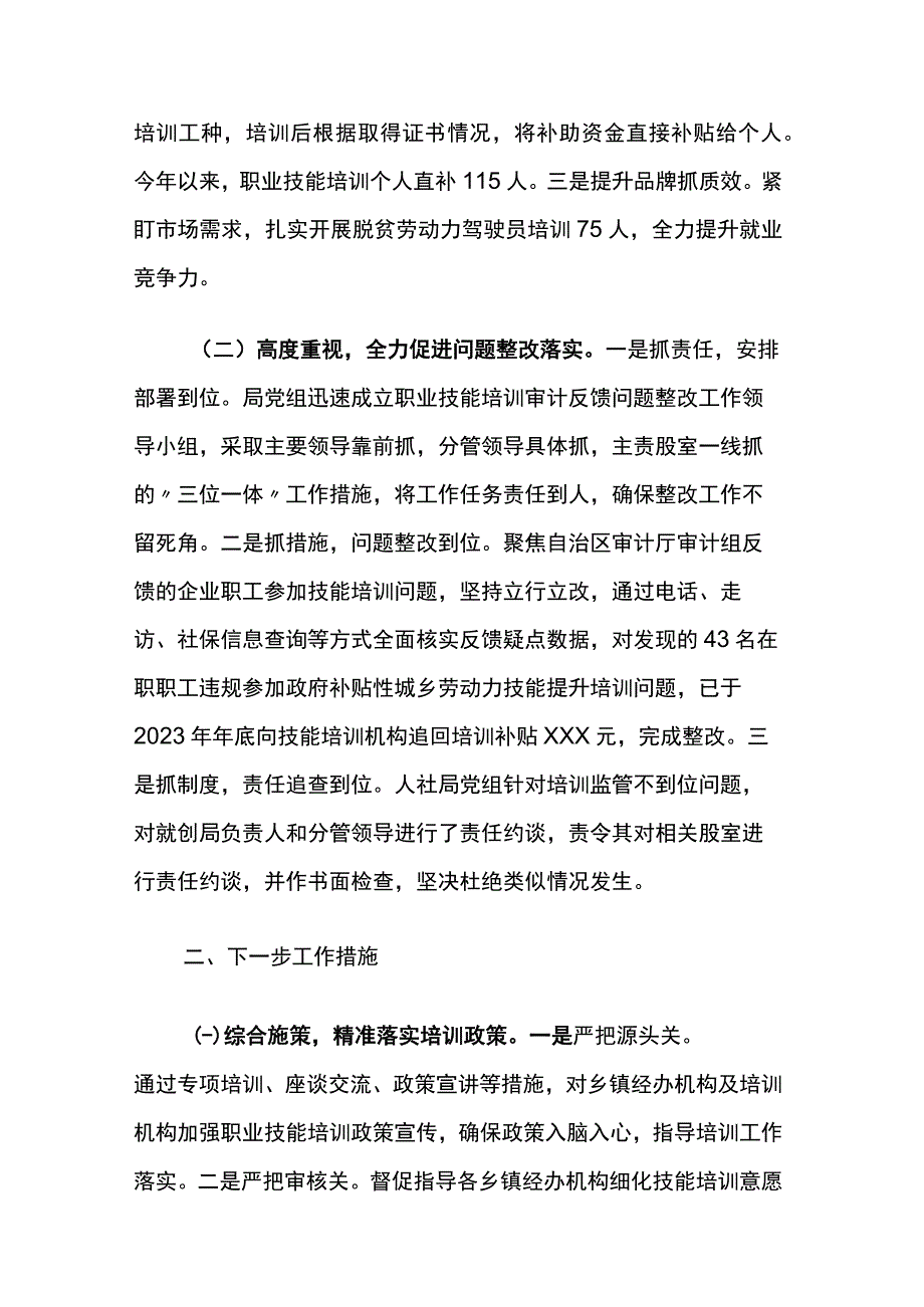 县职业技能培训专项整治工作表态发言两篇.docx_第2页