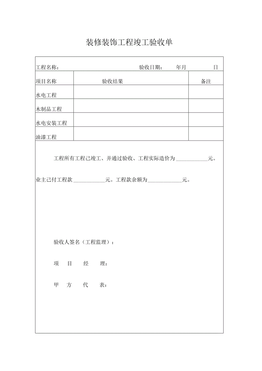 工程项目竣工验收报告书模板-范本5份.docx_第1页