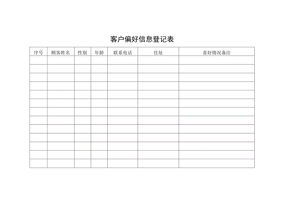 客户偏好信息登记表.docx_第1页