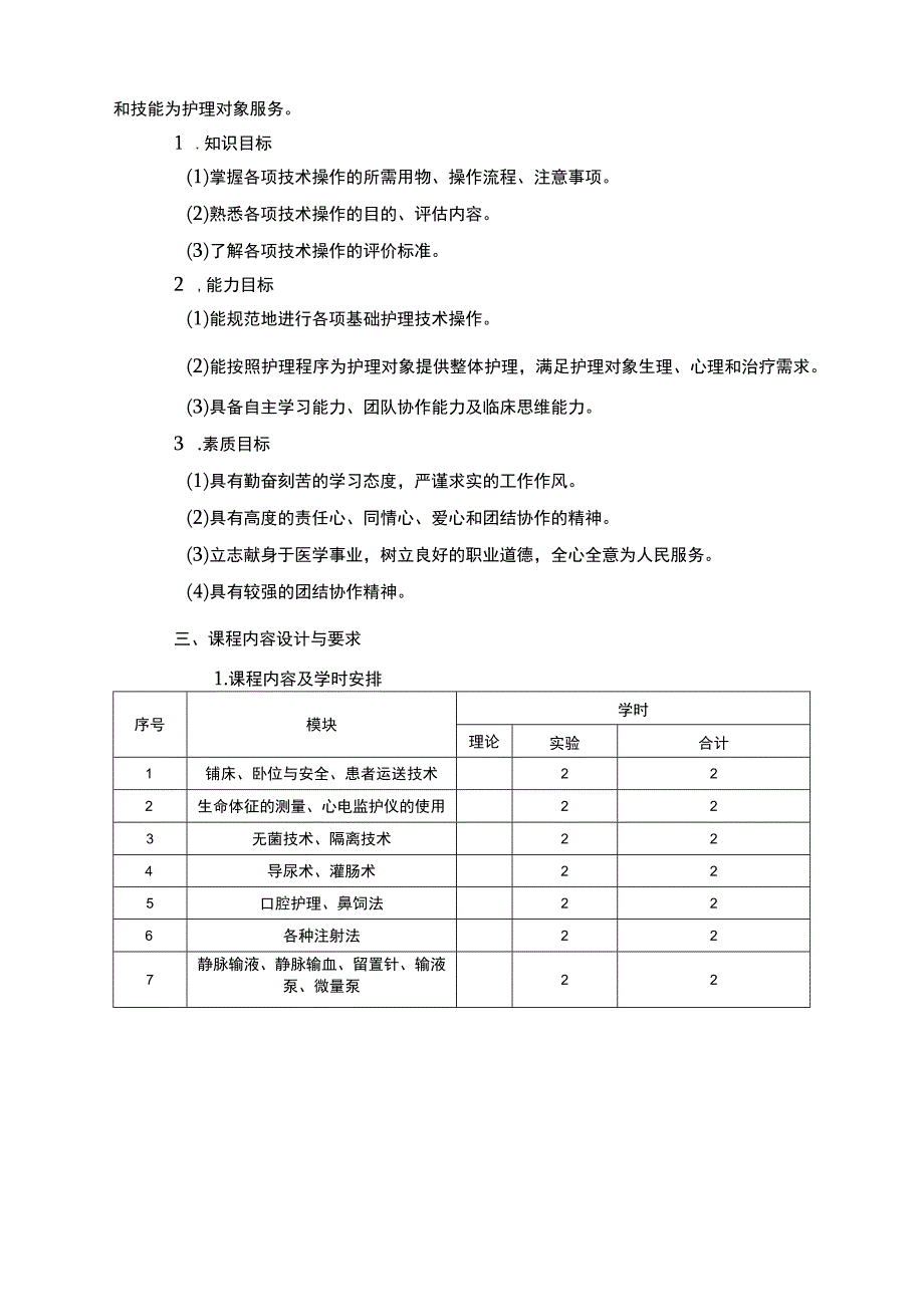 基础护理技术实训课程标准.docx_第2页