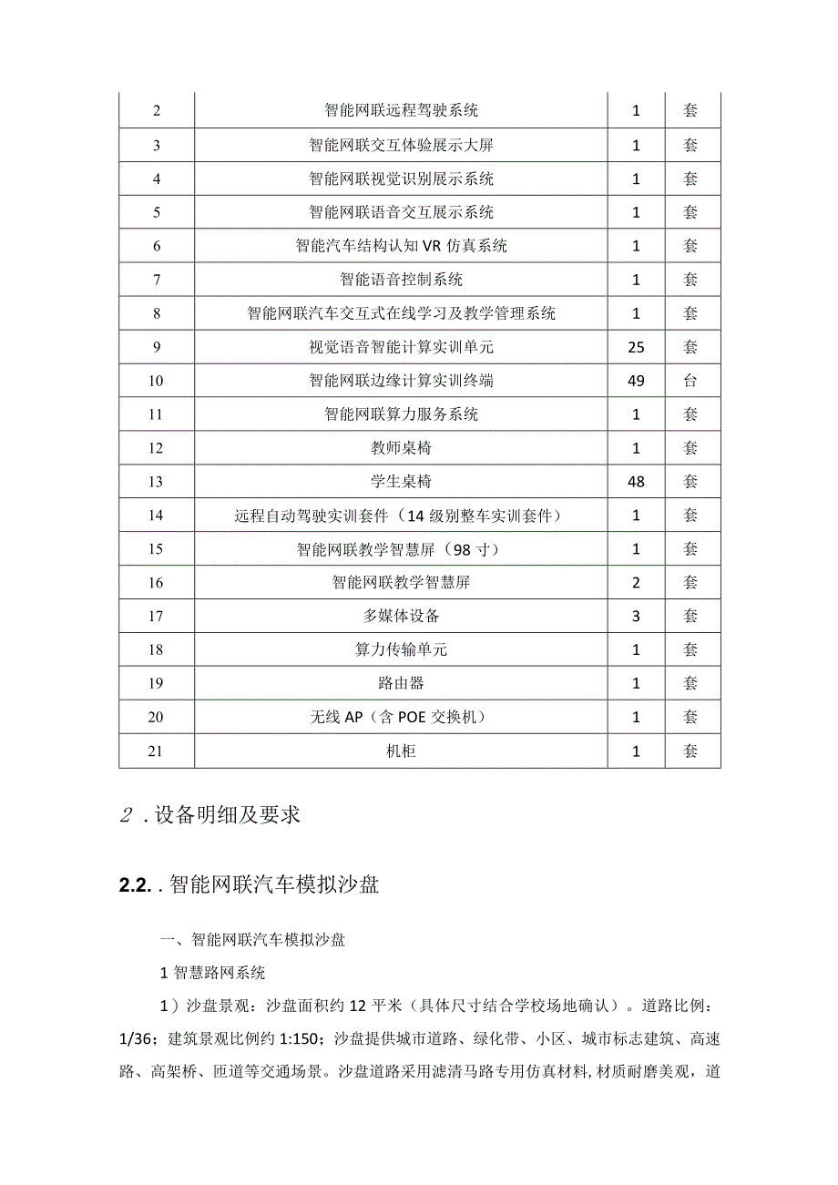 新能源与智能网联汽车产教融合创新基地-智能网联汽车产业学院设备采购需求.docx_第2页