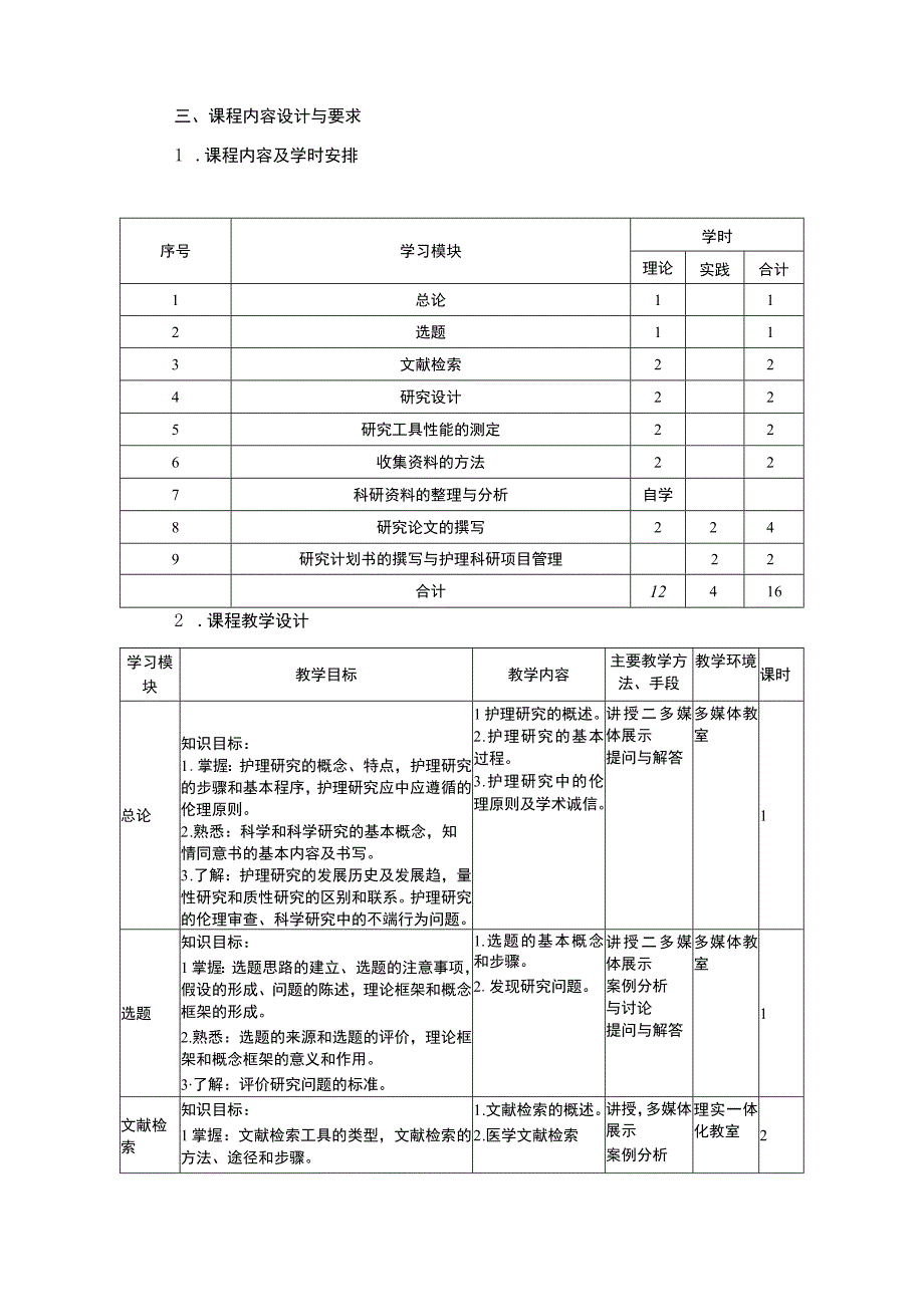 护理研究课程标准.docx_第3页