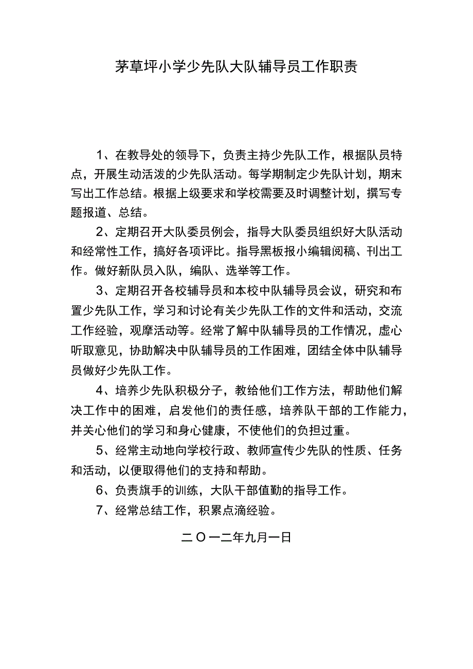 少先队大队辅导员工作职责.docx_第1页