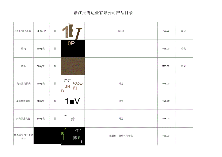 浙江辰鸣达豪有限公司产品目录.docx_第1页