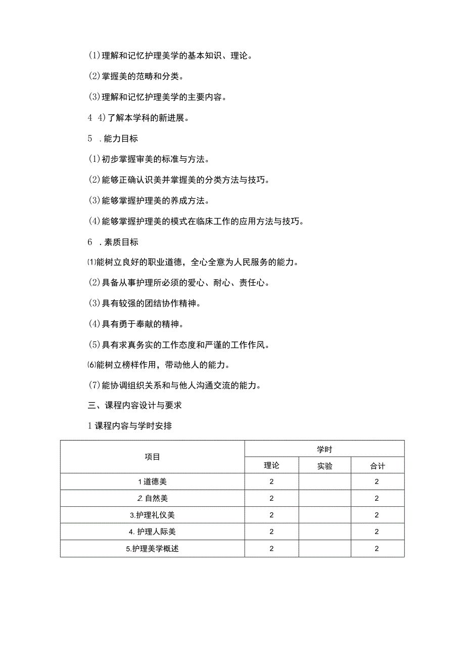 护理美学概论课程标准.docx_第2页