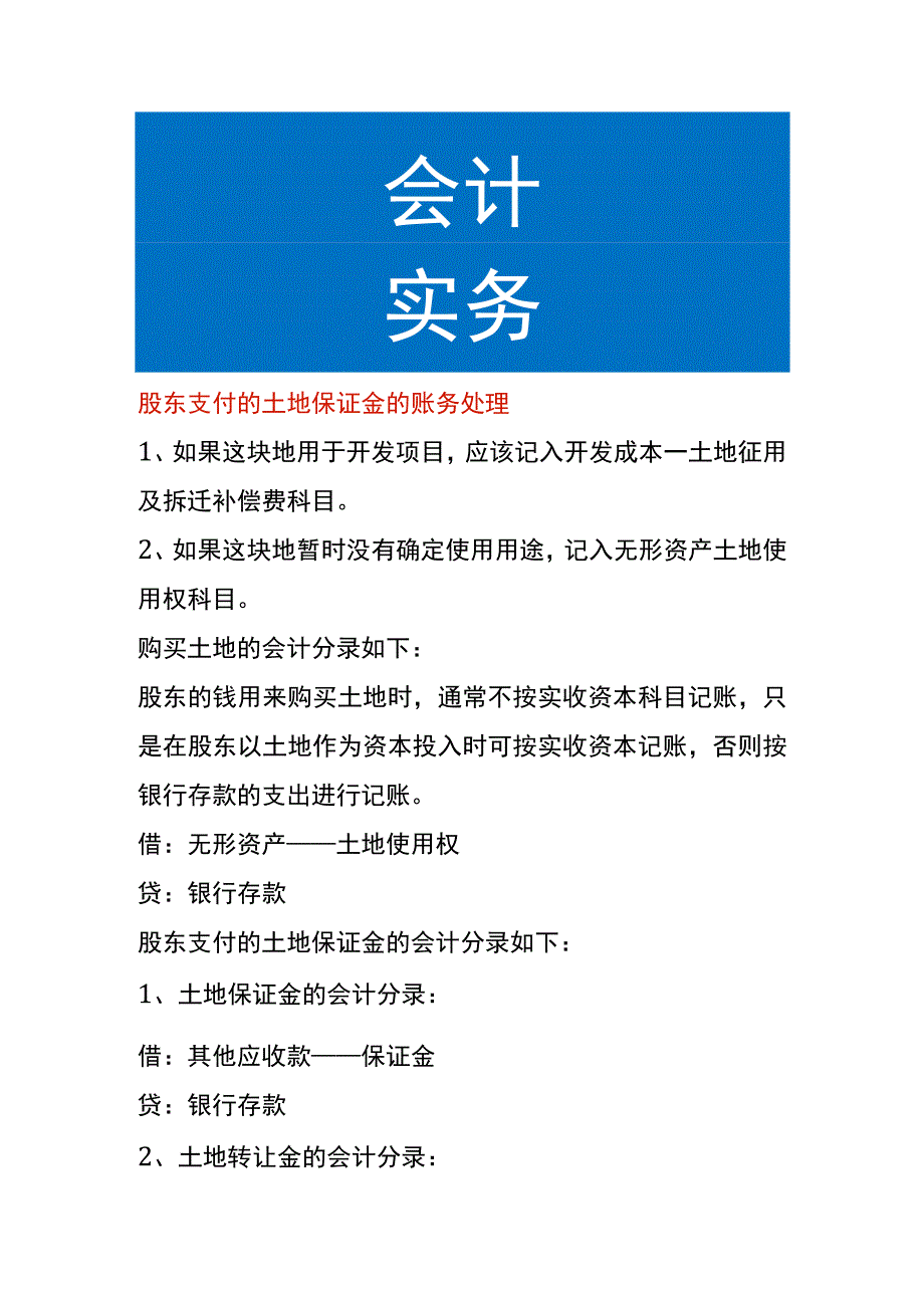 股东支付的土地保证金的账务处理.docx_第1页