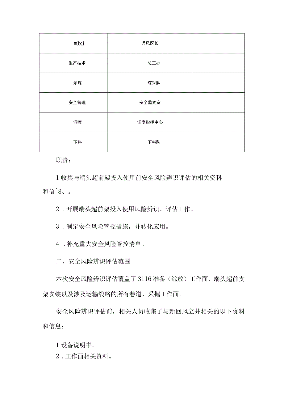 端头超前支架安装使用前专项风险辨识评估报告.docx_第2页