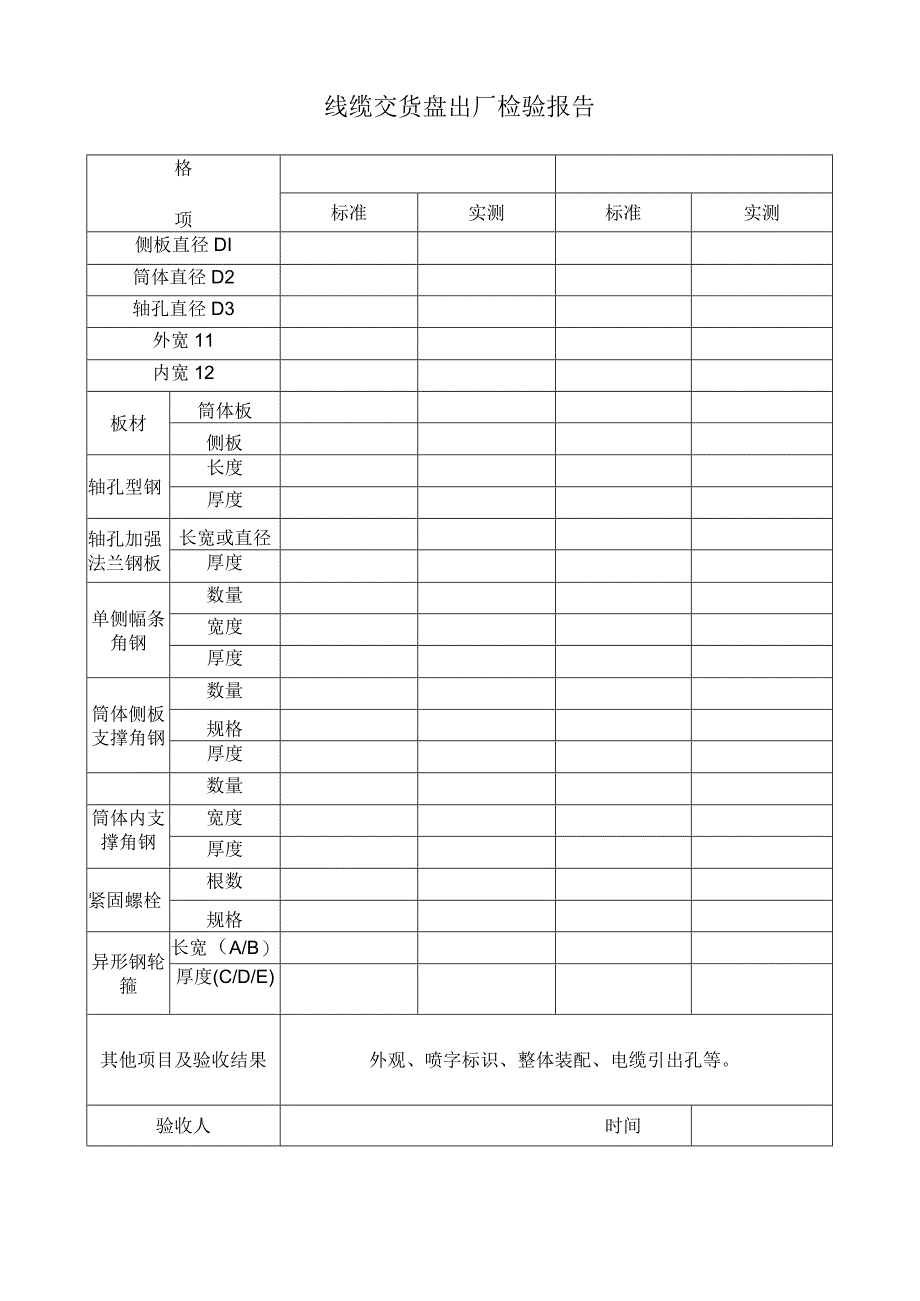 线缆交货盘出厂检验报告.docx_第1页