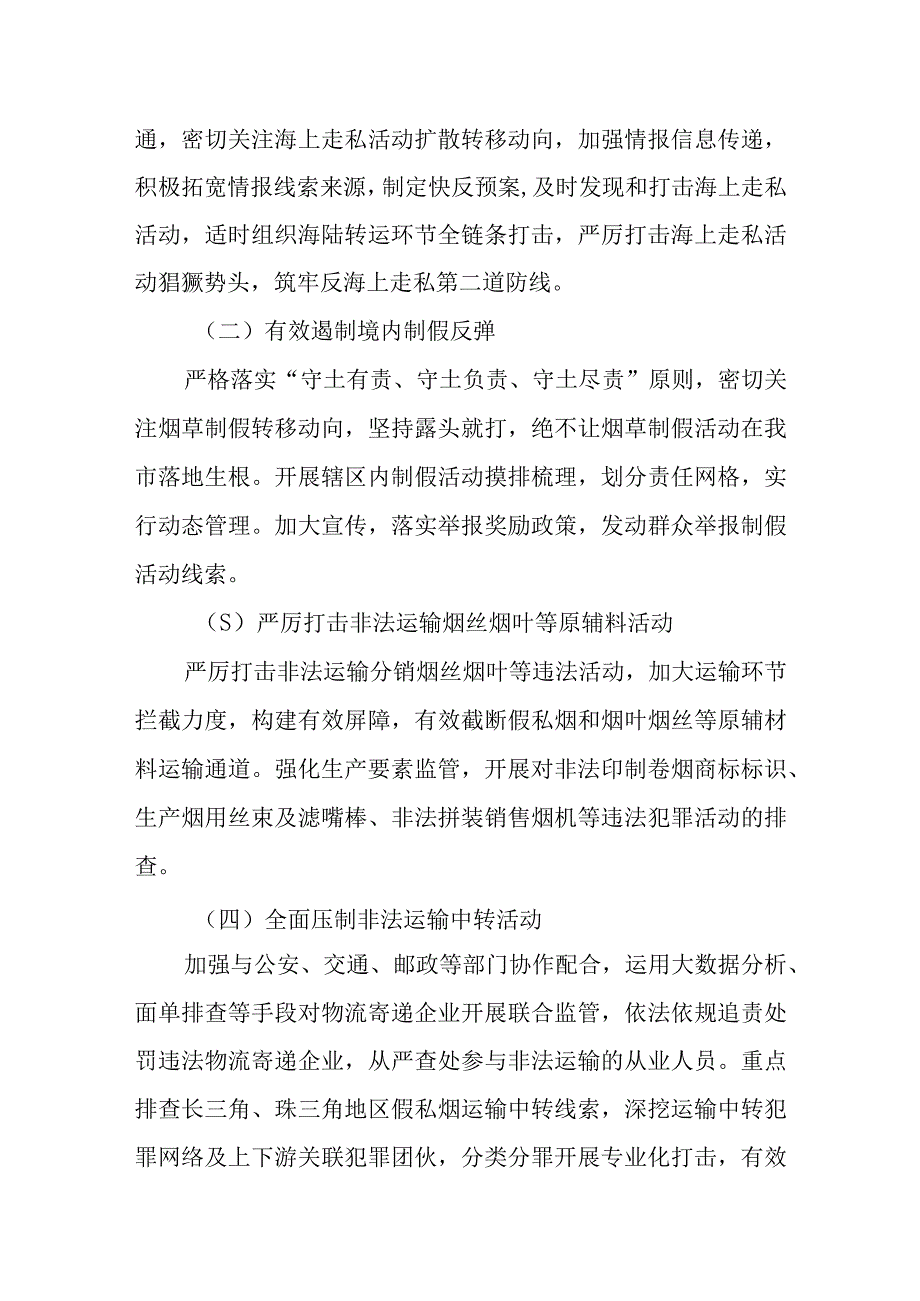 疫情防控新阶段烟草打假打私专项行动方案.docx_第3页