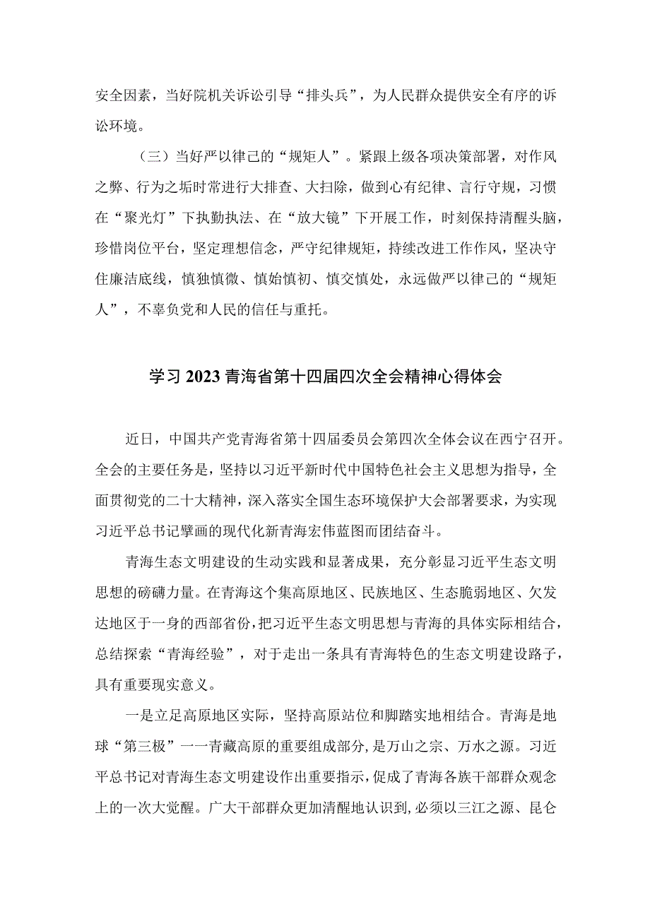 2023学习青海省委十四届四次全会精神专题心得体会研讨发言材料九篇(最新精选).docx_第2页