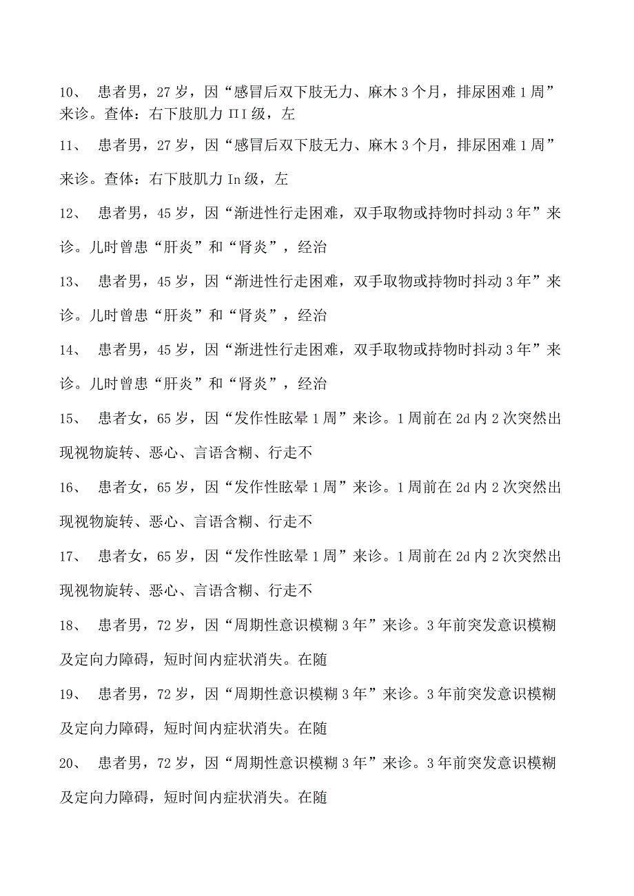 2023神经内科(医学高级)案例分析题试卷(练习题库)1.docx_第2页