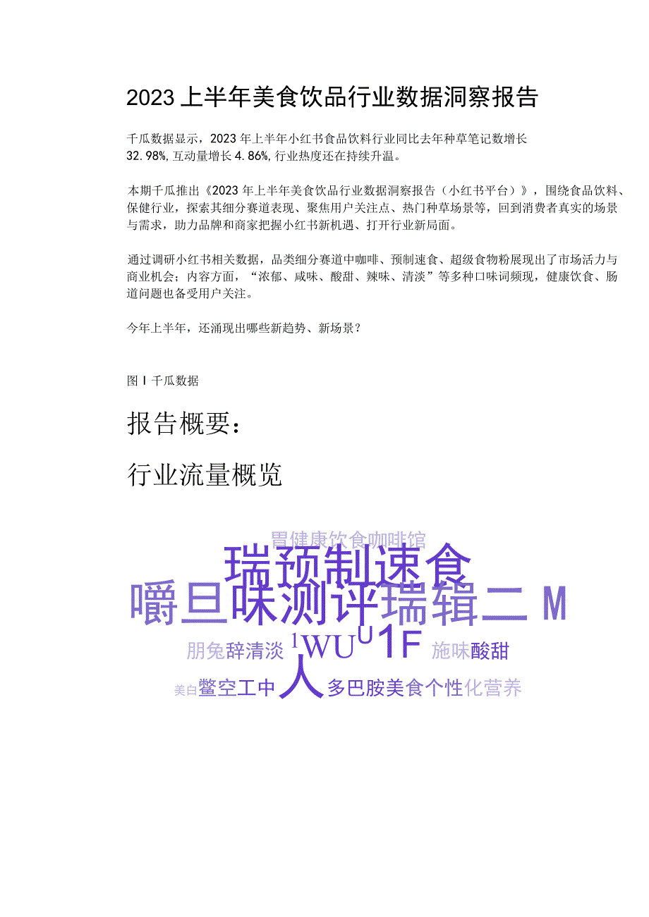 2023上半年美食饮品行业数据洞察报告.docx_第1页