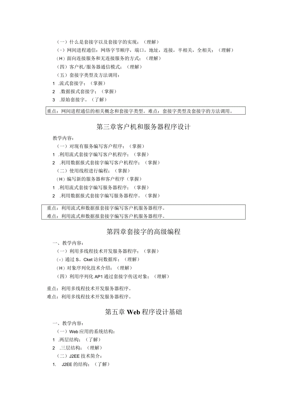 《网络程序设计Java》课程教学大纲.docx_第2页