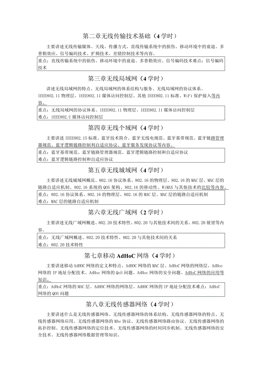 《无线网络技术》课程教学大纲.docx_第2页