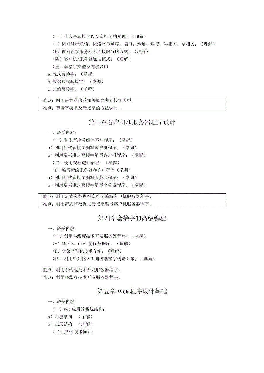 《网络程序设计教学》课程教学大纲.docx_第2页