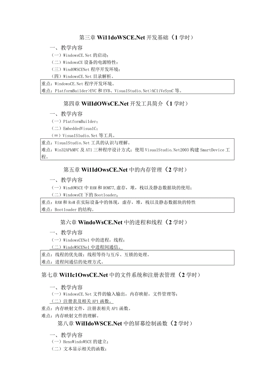 《WindowsCE程序设计》课程教学大纲.docx_第2页