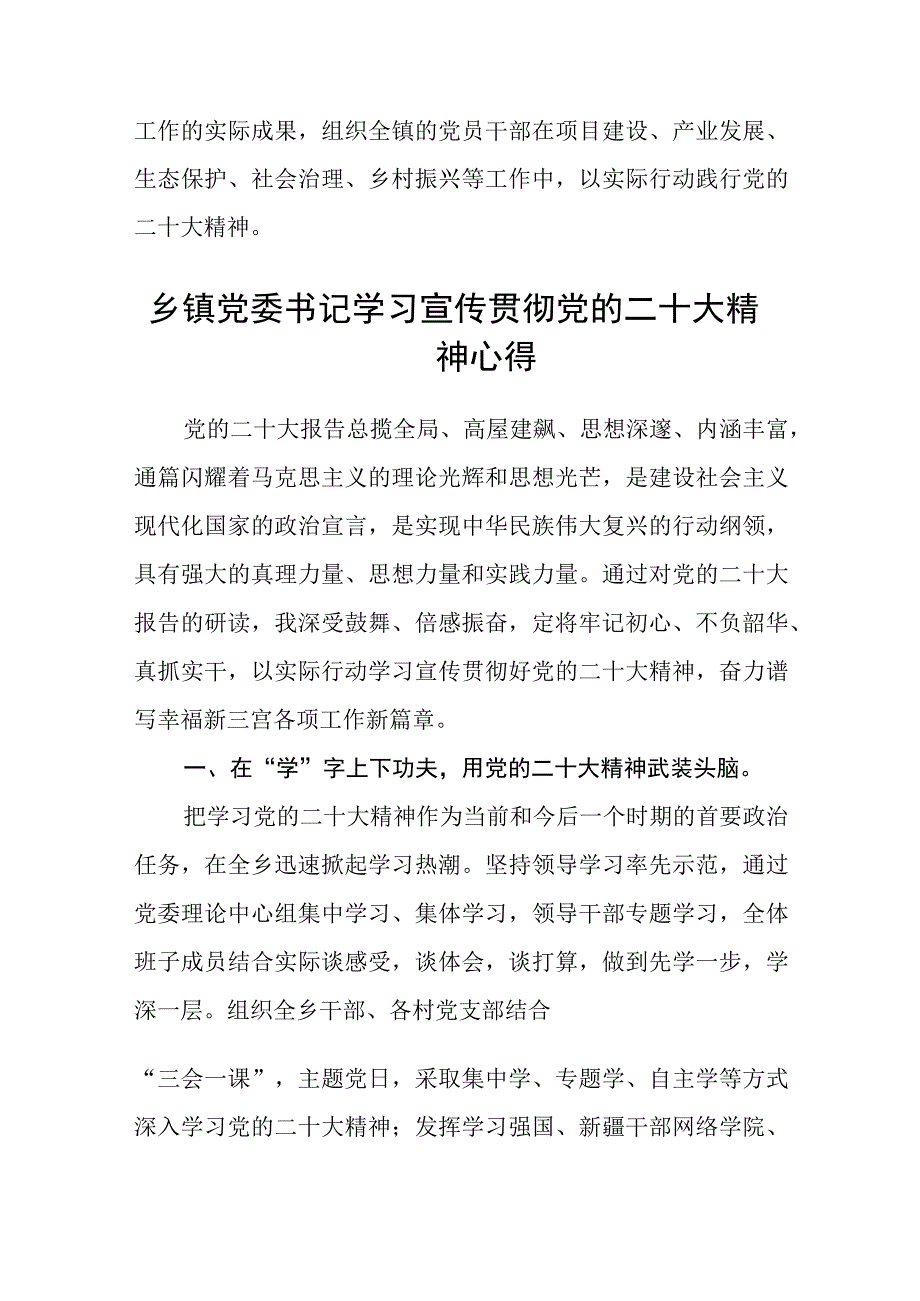 乡镇纪委书记学习贯彻党的二十大精神心得体会(4篇).docx_第3页