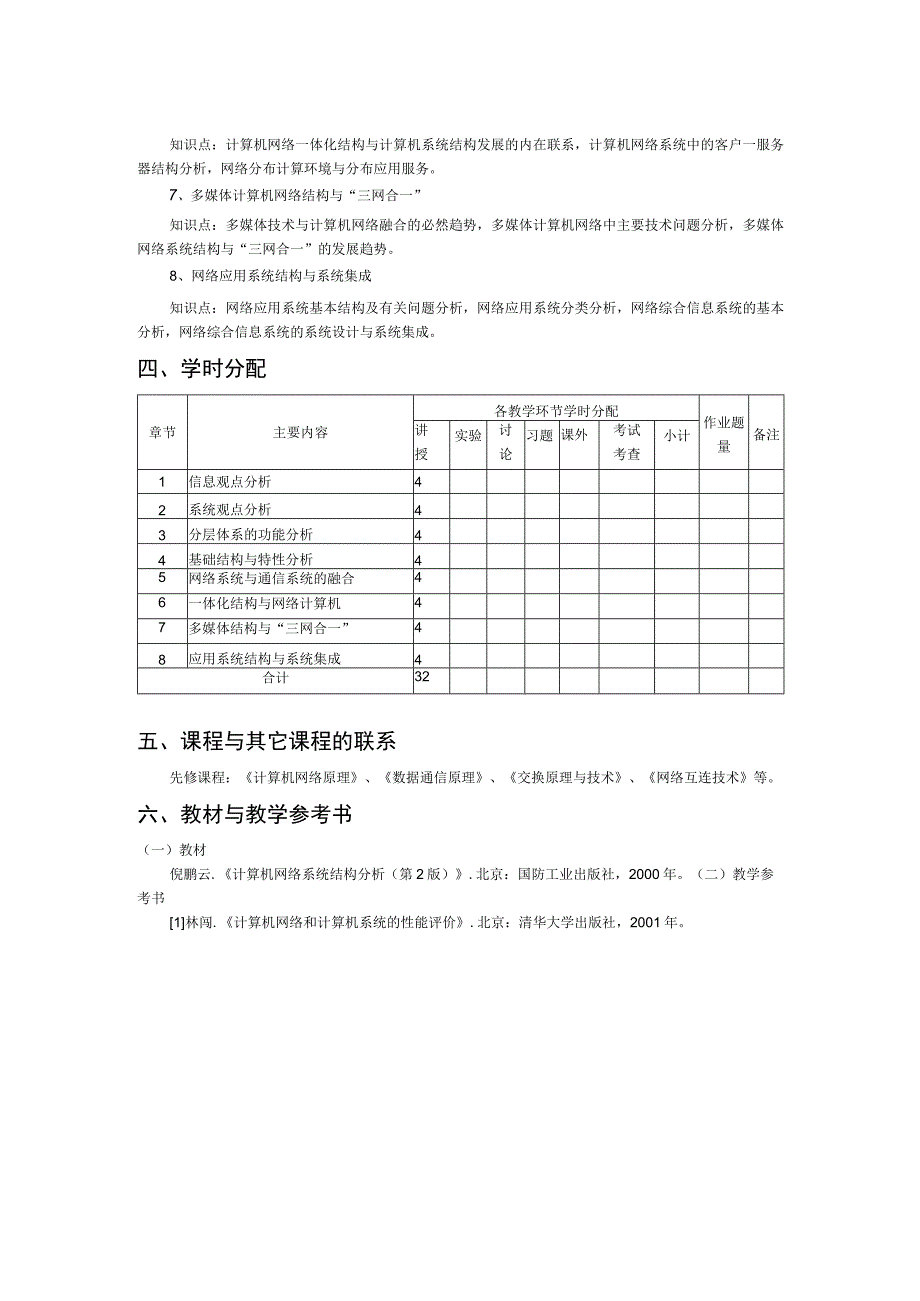 《计算机网络系统分析》课程教学大纲.docx_第2页