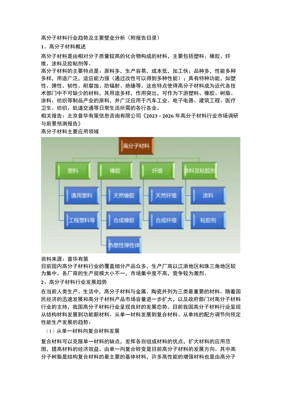 2021-2026年高分子材料行业市场调研与前景预测报告.docx_第1页