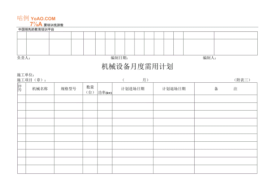 12项目经理部机械设备表格.docx_第3页