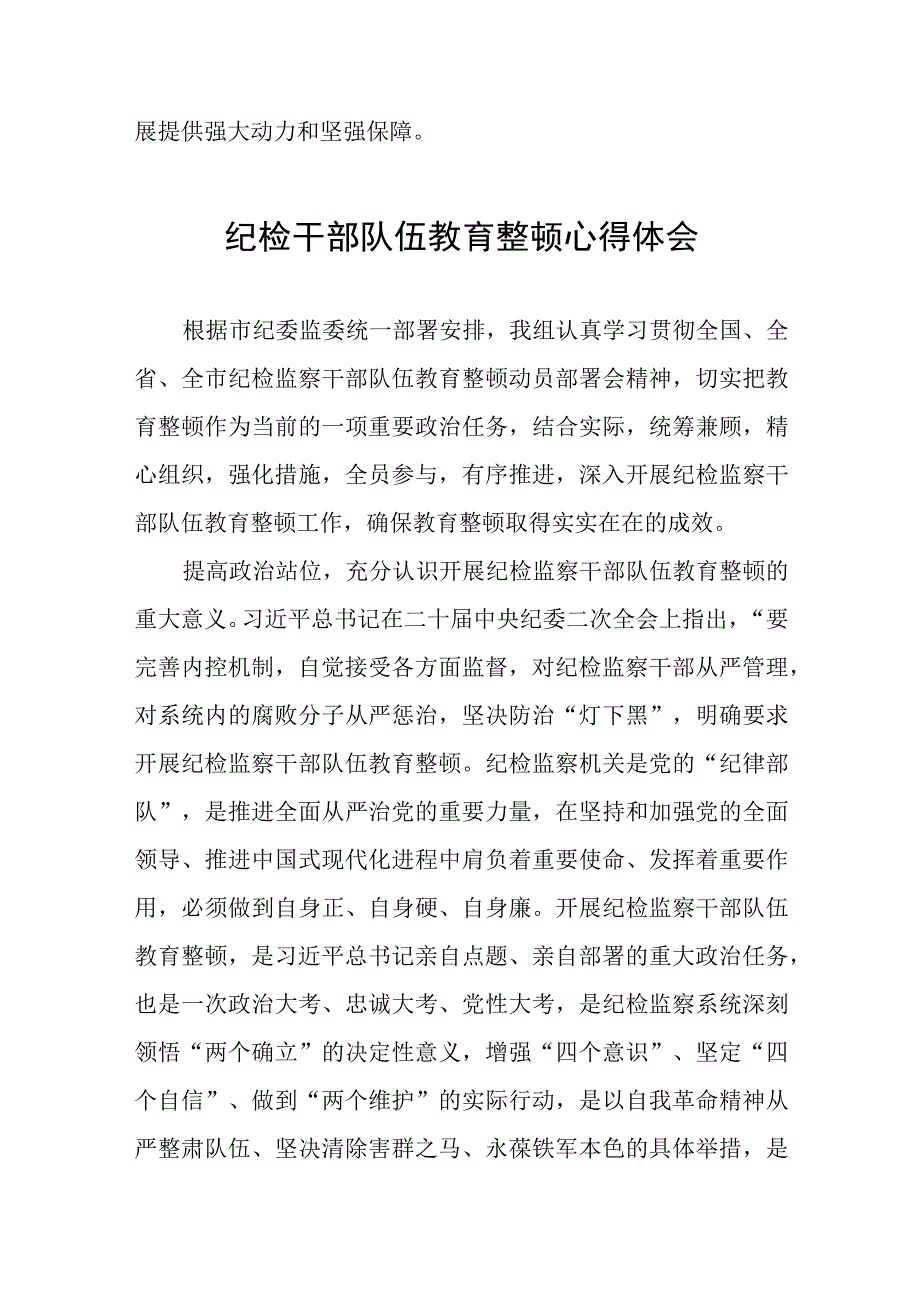 2023纪检监察干部队伍教育整顿心得体会(5篇).docx_第3页