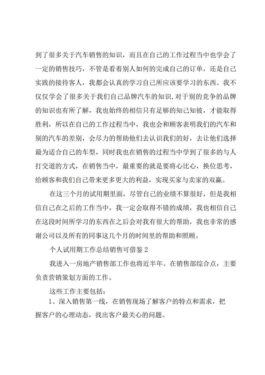 个人试用期工作总结销售可借鉴.docx_第2页