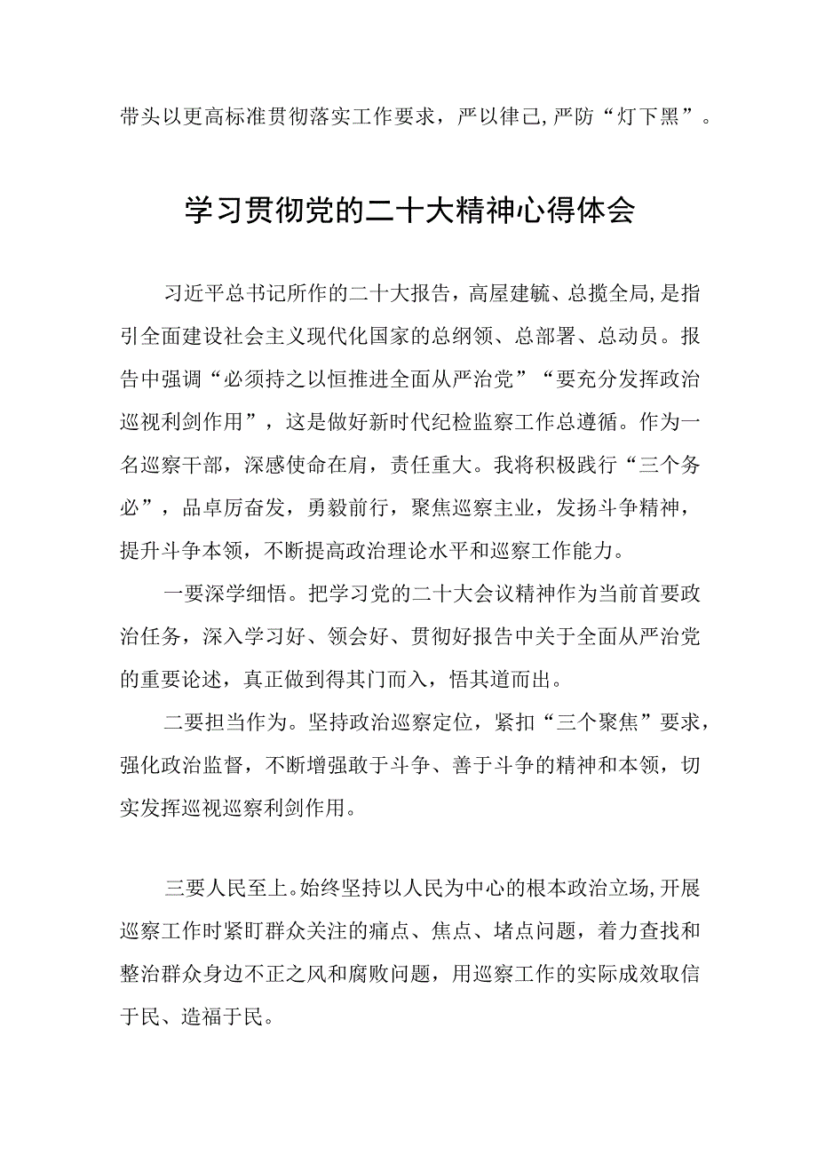 乡镇纪检干部学习贯彻党的二十大精神心得感悟(十五篇).docx_第2页