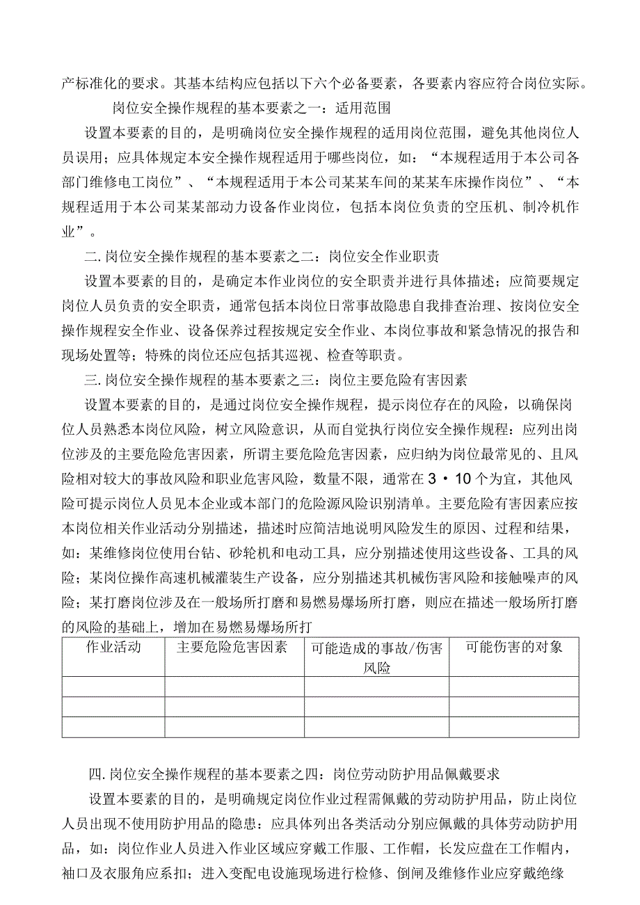 岗位安全操作规程编写六要素(有模板）.docx_第2页