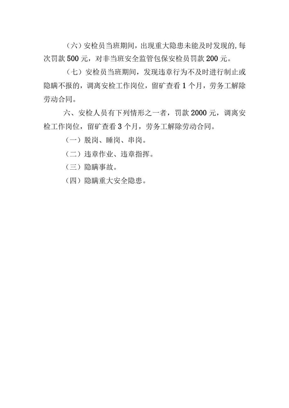 新桥煤矿安检员精细化管理标准.docx_第2页