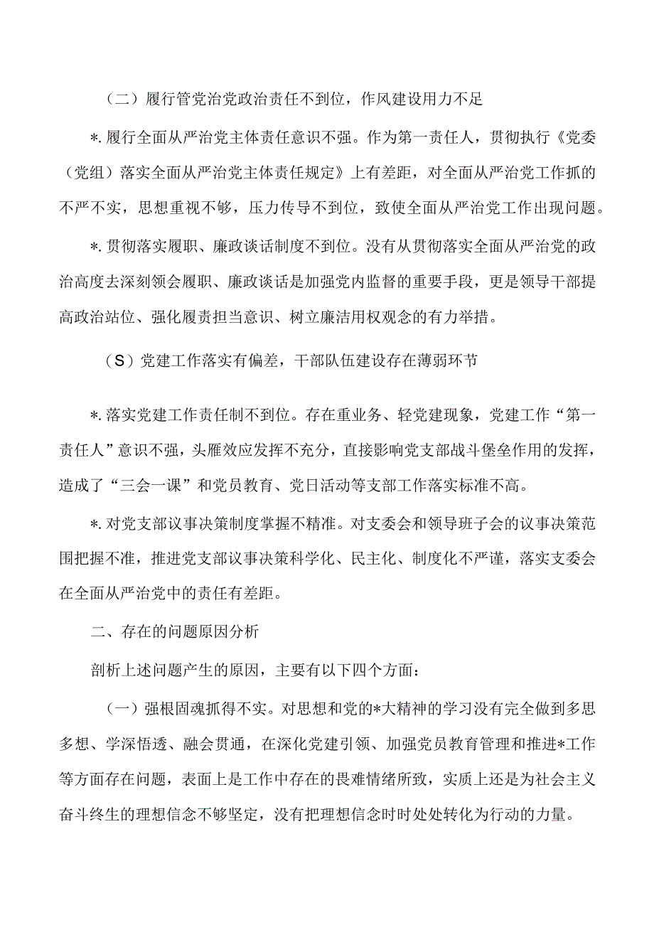 检查反馈问题主要负责人对照发言提纲.docx_第2页