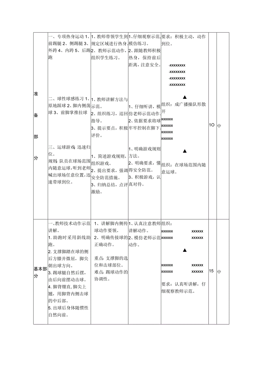 人教版五年级上册体育脚内侧传球（教学设计）.docx_第3页