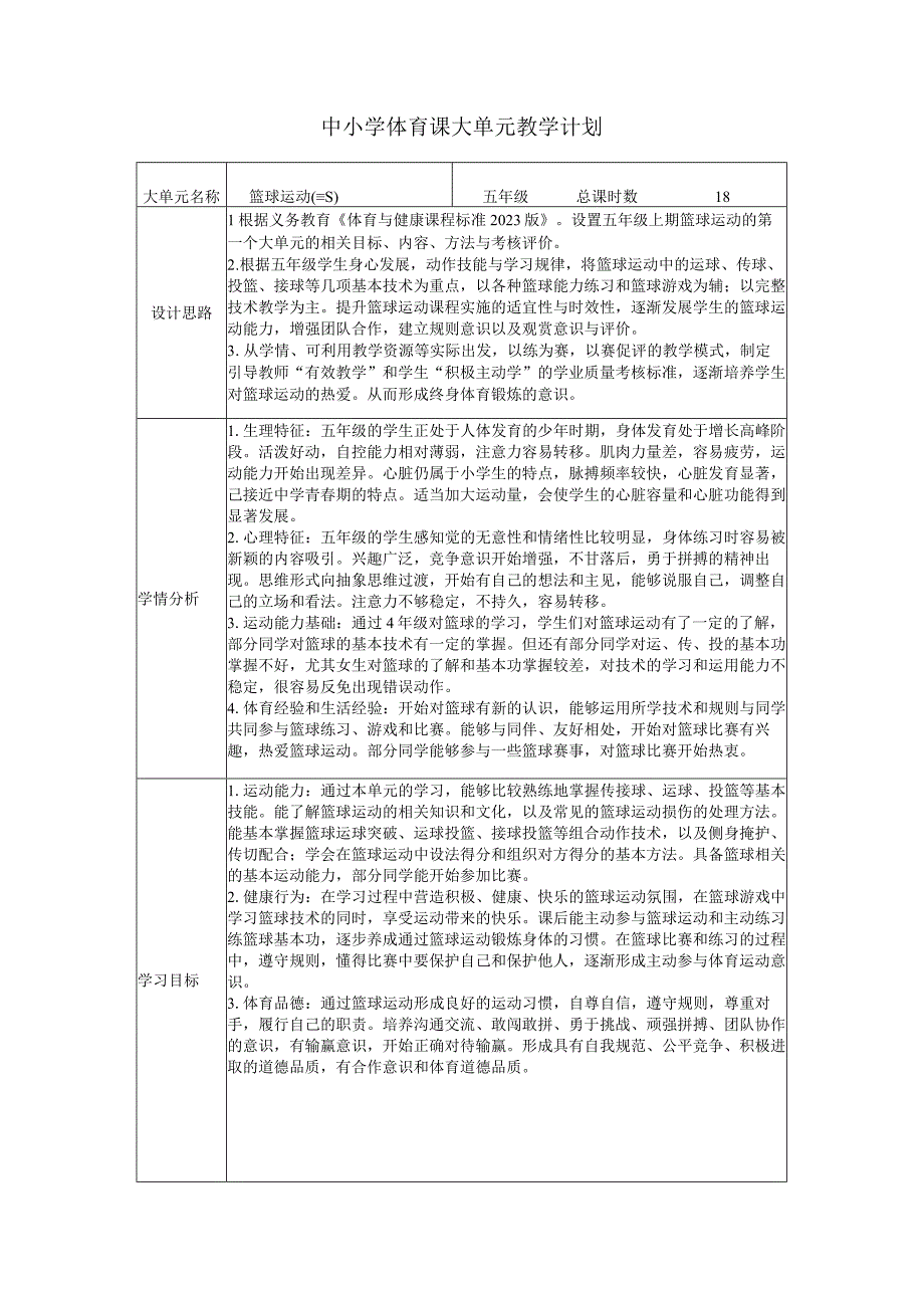 人教版五年级上册体育篮球行进间运球（教案）.docx_第1页