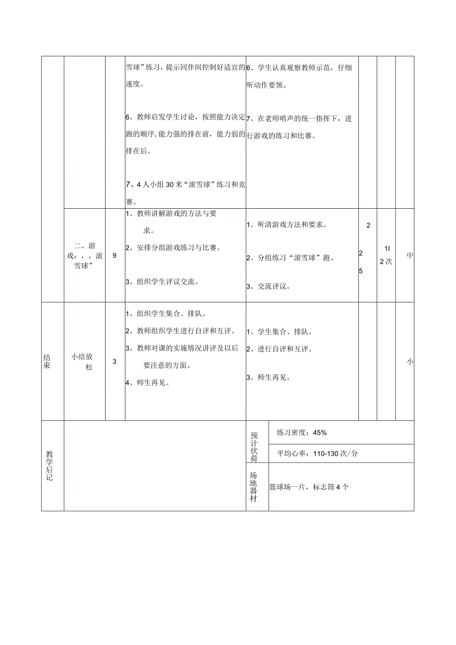 人教版四年级上册体育合作跑：牵手跑（教案）.docx_第2页