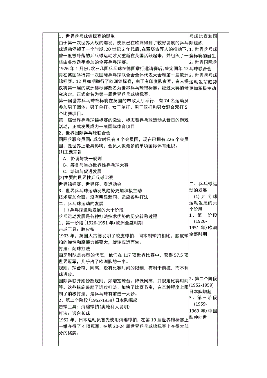 人教版四年级上册体育乒乓球运动（教学设计）.docx_第3页