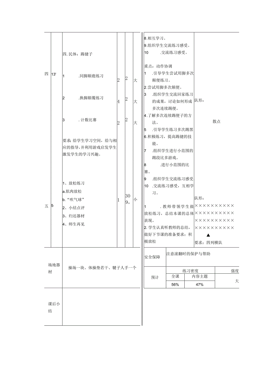 人教版三年级上册体育前滚翻与后滚翻组合（教案）.docx_第2页