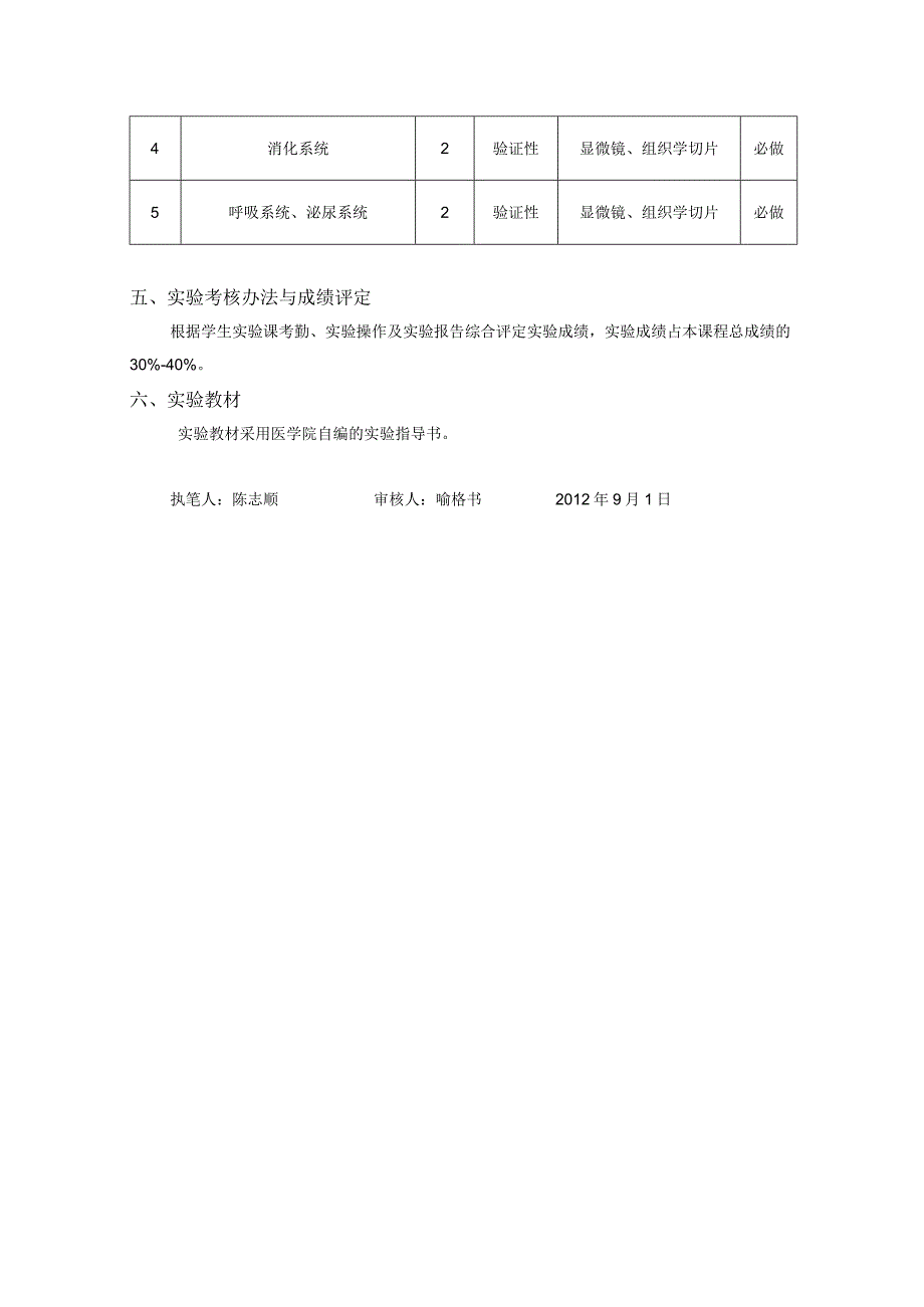 临床专科组织学与胚胎学实验大纲.docx_第3页