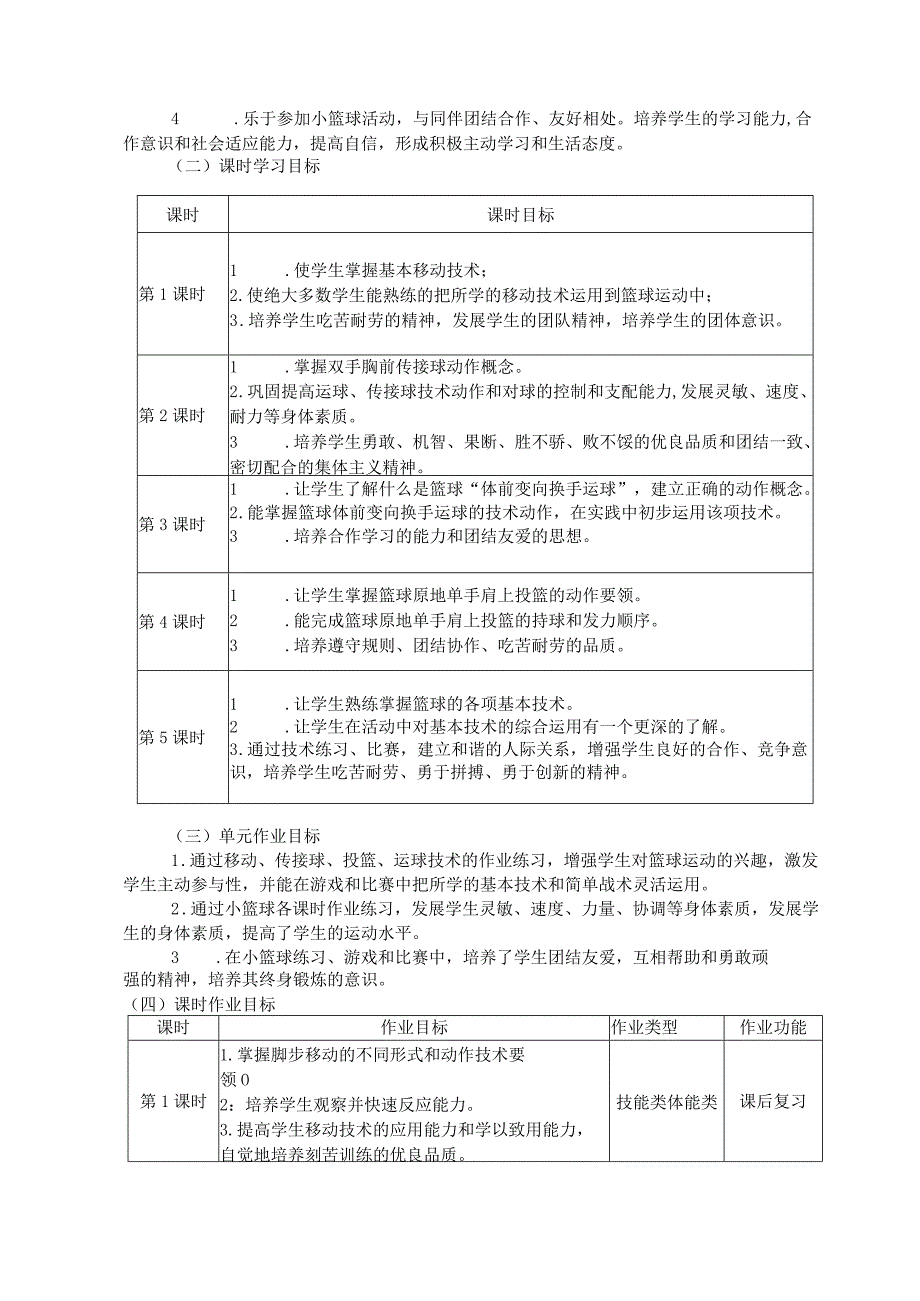 人教版五年级上册体育小篮球作业设计.docx_第3页