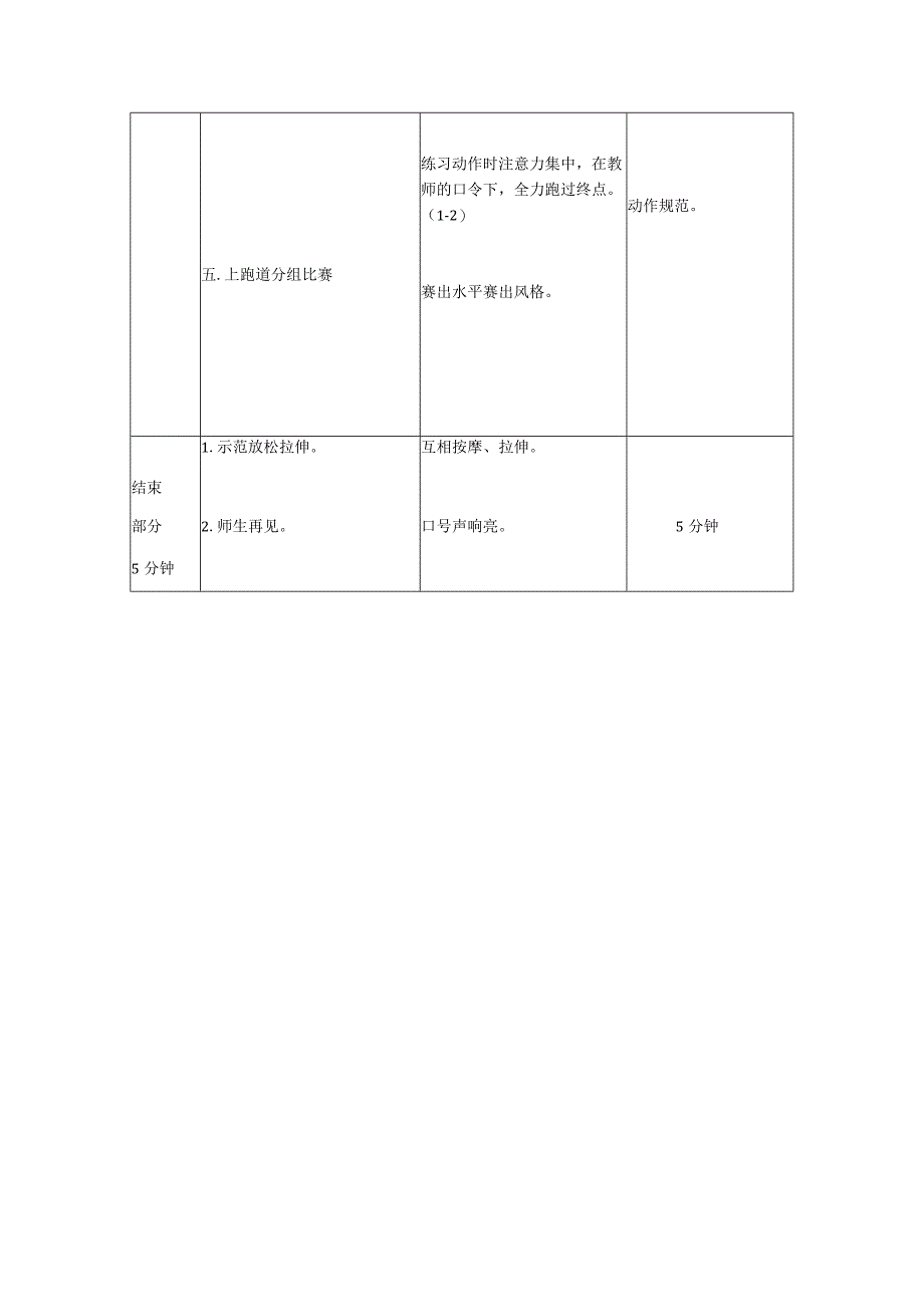 人教版六年级上册体育50米快速跑（教案）.docx_第3页