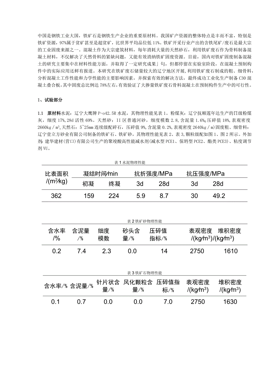 全铁矿废石骨料在混凝土叠合板中的应用研究.docx_第1页