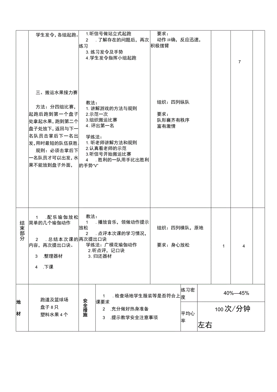 人教版五年级小学体育《站立式起跑》教案.docx_第3页